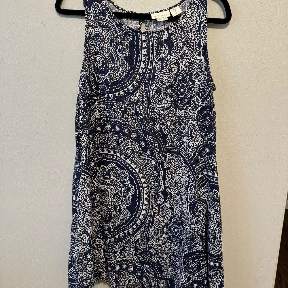Linen Paisley Dress